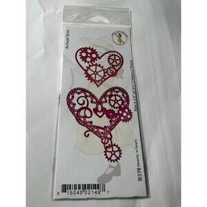 Cheery Lynn Design B378 Hearts 'n Gears Rubber Stamp